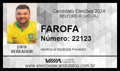 Candidato HENRIQUE FAROFA 2024 - BELFORD ROXO - Eleições