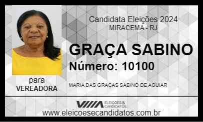 Candidato GRAÇA SABINO 2024 - MIRACEMA - Eleições