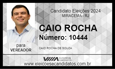 Candidato CAIO  ROCHA 2024 - MIRACEMA - Eleições