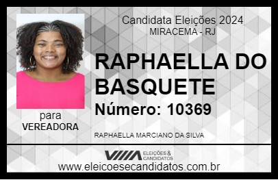 Candidato RAPHAELLA DO BASQUETE 2024 - MIRACEMA - Eleições