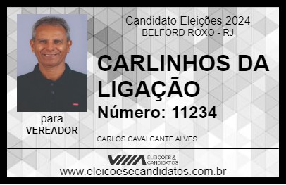 Candidato CARLINHOS DA LIGAÇÃO 2024 - BELFORD ROXO - Eleições