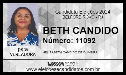 Candidato BETH CANDIDO 2024 - BELFORD ROXO - Eleições