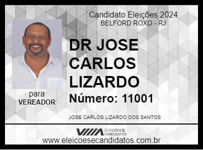 Candidato DR JOSE CARLOS LIZARDO 2024 - BELFORD ROXO - Eleições