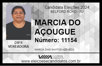 Candidato MARCIA DO AÇOUGUE 2024 - BELFORD ROXO - Eleições