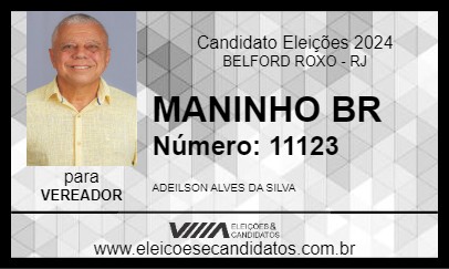 Candidato MANINHO BR 2024 - BELFORD ROXO - Eleições