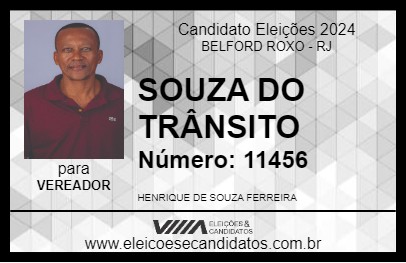 Candidato SOUZA DO TRÂNSITO 2024 - BELFORD ROXO - Eleições