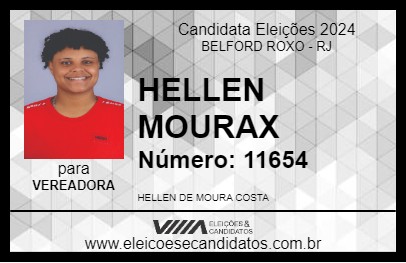 Candidato HELLEN MOURAX 2024 - BELFORD ROXO - Eleições