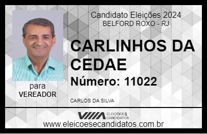 Candidato CARLINHOS DA ÁGUA 2024 - BELFORD ROXO - Eleições