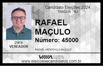 Candidato RAFAEL MAÇULO 2024 - TANGUÁ - Eleições