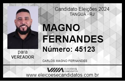 Candidato MAGNO FERNANDES 2024 - TANGUÁ - Eleições