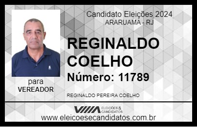 Candidato REGINALDO COELHO 2024 - ARARUAMA - Eleições