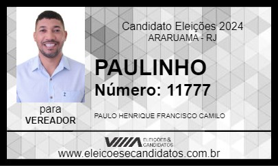 Candidato PAULINHO 2024 - ARARUAMA - Eleições