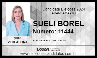 Candidato SUELI BOREL 2024 - ARARUAMA - Eleições