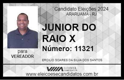 Candidato JUNIOR DO RAIO X 2024 - ARARUAMA - Eleições