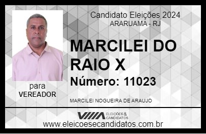 Candidato MARCILEI DO RAIO X 2024 - ARARUAMA - Eleições