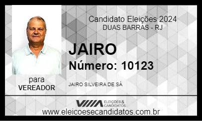 Candidato JAIRO 2024 - DUAS BARRAS - Eleições