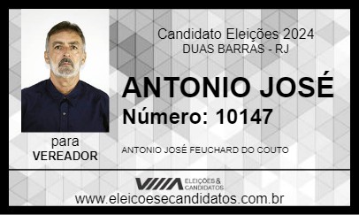 Candidato ANTONIO JOSÉ 2024 - DUAS BARRAS - Eleições