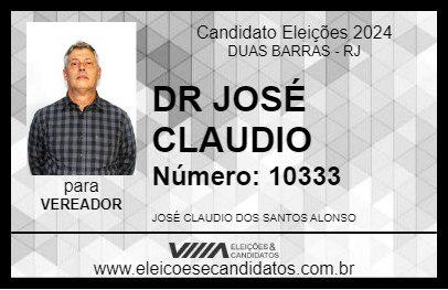 Candidato DR JOSÉ CLAUDIO 2024 - DUAS BARRAS - Eleições