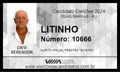 Candidato LITINHO 2024 - DUAS BARRAS - Eleições