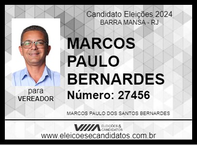 Candidato MARCOS PAULO BERNARDES 2024 - BARRA MANSA - Eleições