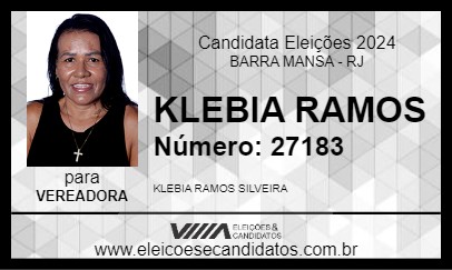 Candidato KLEBIA RAMOS 2024 - BARRA MANSA - Eleições