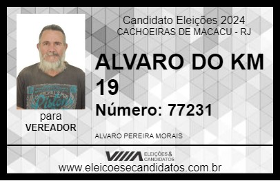 Candidato ALVARO DO KM 19 2024 - CACHOEIRAS DE MACACU - Eleições