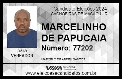 Candidato MARCELINHO DE PAPUCAIA 2024 - CACHOEIRAS DE MACACU - Eleições