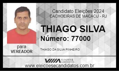 Candidato THIAGO SILVA 2024 - CACHOEIRAS DE MACACU - Eleições