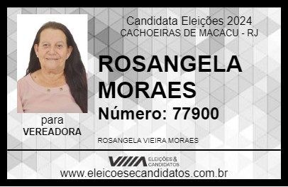 Candidato ROSANGELA MORAES 2024 - CACHOEIRAS DE MACACU - Eleições