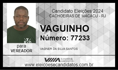 Candidato VAGUINHO 2024 - CACHOEIRAS DE MACACU - Eleições