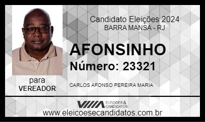 Candidato AFONSINHO 2024 - BARRA MANSA - Eleições