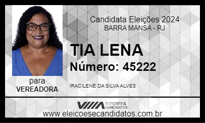 Candidato TIA LENA 2024 - BARRA MANSA - Eleições