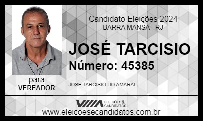 Candidato JOSÉ TARCISIO 2024 - BARRA MANSA - Eleições