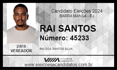 Candidato RAI SANTOS 2024 - BARRA MANSA - Eleições