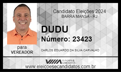 Candidato DUDU DO SALÃO 2024 - BARRA MANSA - Eleições