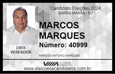 Candidato MARCOS MARQUES 2024 - BARRA MANSA - Eleições