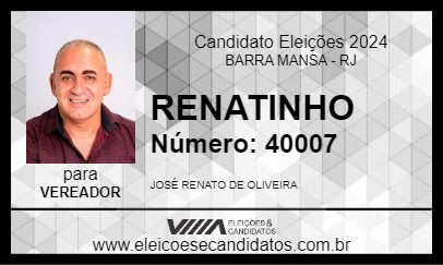 Candidato RENATINHO 2024 - BARRA MANSA - Eleições