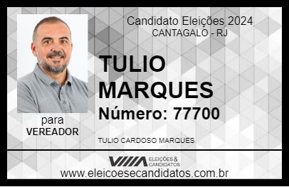 Candidato TULIO MARQUES 2024 - CANTAGALO - Eleições