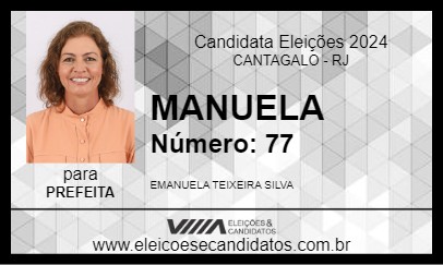 Candidato MANUELA 2024 - CANTAGALO - Eleições