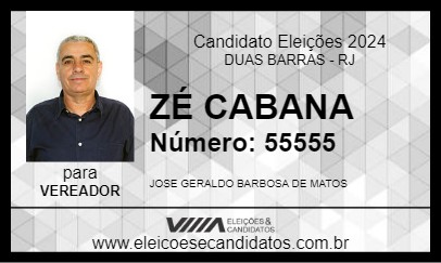 Candidato ZÉ CABANA 2024 - DUAS BARRAS - Eleições