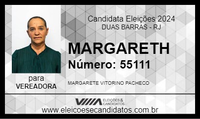 Candidato MARGARETE 2024 - DUAS BARRAS - Eleições