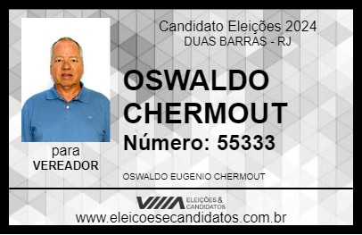 Candidato OSWALDO CHERMOUT 2024 - DUAS BARRAS - Eleições