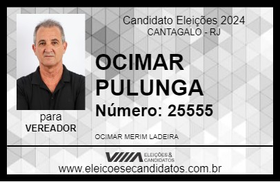 Candidato OCIMAR PULUNGA 2024 - CANTAGALO - Eleições