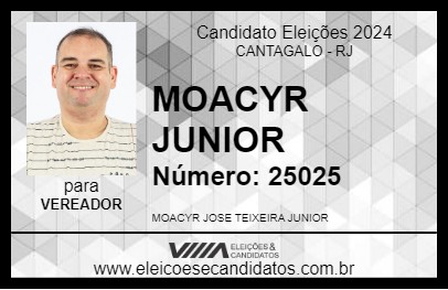 Candidato MOACYR JUNIOR 2024 - CANTAGALO - Eleições