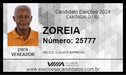 Candidato ZOREIA 2024 - CANTAGALO - Eleições