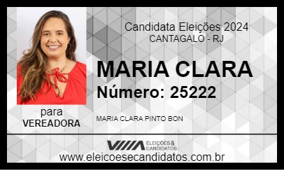 Candidato MARIA CLARA 2024 - CANTAGALO - Eleições