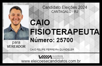 Candidato CAIO FISIOTERAPEUTA 2024 - CANTAGALO - Eleições