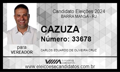 Candidato CAZUZA 2024 - BARRA MANSA - Eleições