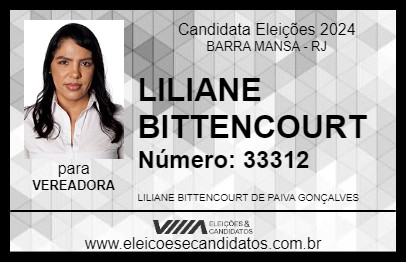 Candidato LILIANE BITENCOURT 2024 - BARRA MANSA - Eleições