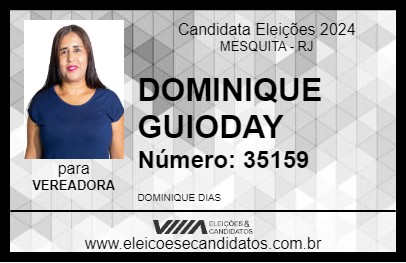 Candidato DOMINIQUE GUIODAY 2024 - MESQUITA - Eleições